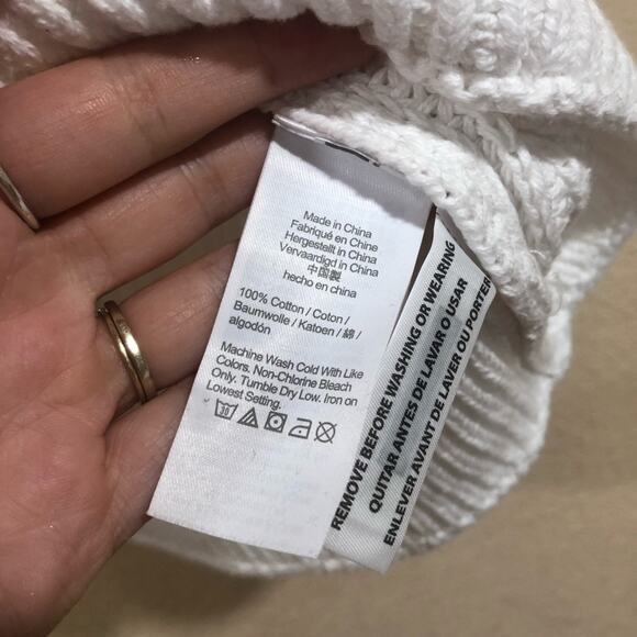 NWT J. Crew Relaxed rollneck™ knit cotton sweater in white XXS - Picture 8 of 11